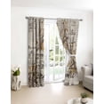 thumbnail image 3 of Vintage Owl Blackout Curtains for Bedroom/Living Room, Thermal Insulated Kitchen Curtains, Farmhouse Sping Floral Botanical Postmark Grommet Darkening Window Treatment Drapes 42"x84"x2, 3 of 8