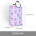 thumbnail image 3 of DouZhe 50L Rectangular Laundry Basket, Funny Sparkles Love Heart Prints Waterproof Foldable Laundry Hamper with Aluminum Handles, 3 of 6