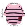 thumbnail image 3 of Lightweight Soft Comfortable And Breathable Suitable For And Summer Wear Perfect For Small Cats And Featuring A Striped Heart Design., 3 of 4