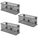 thumbnail image 1 of Mesh Magnetic Storage Baskets - Set of 1 (Black) with Anti-Slip Feature and Strong Magnets - Magnetic Locker Organizer and Pencil Holder for Whiteboard and Refrigerator (Black-1 pcs), 1 of 5