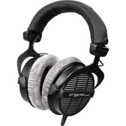 beyerdynamic DT 990 PRO 250 Ohm Open-Back Over-Ear Headphones, Grey Velour Ear Pads, Amplifier Required