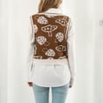 thumbnail image 3 of Chaleco De Suéter Con Cuello En V, Chaleco De Suéter De Cultivo De Hongos De Moda Casual Lindo Para Fiesta Para Oficina ANGGREK Otros, 3 of 7