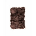 thumbnail image 1 of HomeRoots 316921 4 x 6 in. Sheepskin Square Patch Rug - Chestnut, 1 of 1