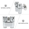 thumbnail image 3 of OULII 1Pc Dual-Control Faucet Silver Copper Washing Machine Faucet for Home Bathroom Water Tap, 3 of 8