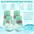 thumbnail image 7 of GASTROPOD 4Pcs Dog Booties,Teddy Pomeranian Breathable Dog Shoes Large Size Dogs,Snug Fit Dog Shoes for Hot Pavement,Green, 7 of 7