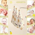 thumbnail image 3 of SKYSONIC Cool Cat Baby Muslin Washcloths Face Towel, Hohoho Burp Cloths Cotton Wipes 5 PCS Infant Wash Cloth for Newborn Boys Girls 12"x12", 3 of 7