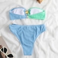 thumbnail image 4 of EGNMCR Bikini Set Women's Color Blocking Bikini Swimsuit (with Bra Pad Without Steel Support), 4 of 9
