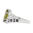thumbnail image 3 of JackAni 10k Gold Simulated Peridot August Birthstone 2026 Class Graduation Ring - Size 6.50, 3 of 5