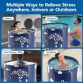 thumbnail image 3 of ManyFun Folding Bathtub Portable Shower Bath Tub, for Adults or Kids Efficiently Maintaining Temperature Soaking Tub, Blue, Whale Pattern, 3 of 7