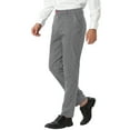 thumbnail image 4 of INSPIRE CHIC Men's Business Pants Casual Printed Slim Fit Flat Front Dress Pants Gray 28, 4 of 6