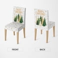 thumbnail image 5 of 4PCS Christmas Dining White Chair Covers, Christmas Pine Tree Stars Stretch Removable Washable Slipcover Chair Protector for Dining Room Home Decor, 5 of 6