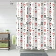 thumbnail image 2 of Valentine''s Day Shower Curtain Cupid''s Arrow Shower Curtains for Bathroom Decor Love Letter Simple lines Heart Shape Bath Curtains Sets for Valentines Day Home Decor Waterproof Extra Long 72" X 84", 2 of 5