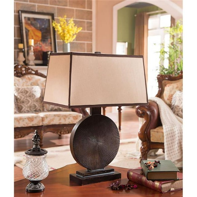 KB L450 25 x 19 x 9 in. Lampes de Table - Espresso & Brun&44; Lot de 2