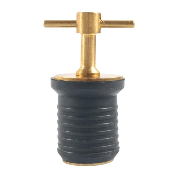 Colaxi Boat Drain Bung Drain Plug Rubber Brass Drain Plug for Kayak Boat Yacht 1inch