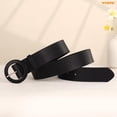 thumbnail image 6 of WHIPPY Women's Wide Leather Belt for Jeans Pants Dresses Ladies Belts with Round Buckle, 6 of 8