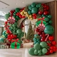thumbnail image 5 of Green and Red Christmas Balloons Double Stuffed Pearl Dark Red Green Gold Balloon Garland Arch Kit Candy Cane Box Balloons for Happy Christmas Holiday New Year Birthday Party Decorations, 5 of 7
