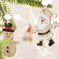thumbnail image 6 of 8 Pcs Wood Ornaments Hanging Pendant Owl Angel Fun Xmas Tree Decoration, 6 of 17