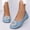 Blue, variant on YOUYEDIAN Loafers for Women Casual Soft Low Heel Fashion Cute Deco Slip On Flats Versatile Round Toe Outdoor Dress Shoes