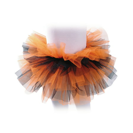 Orange Black Girls Ballet Dance Rave Halloween Tutu Petticoat-One Size