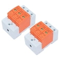 thumbnail image 1 of Surge Protector, Visible Window AC 420V 2Pcs Din Rail Arrester Device PC Shell Flame Retardant With Red Green Indicators For Home Electronics Imax:20kA,Imax:40kA,Imax:60kA, 1 of 8
