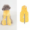 thumbnail image 3 of Reflective Pet Raincoat - Rainproof Fastener Tape Waterproof Multifunctional Hooded Pets Rain Slicker for Summer, 3 of 8