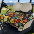 thumbnail image 3 of Whosucclay Retro Floral Golf Cart Seat Cover, 4 Convenient Pockets Seat Towel Seat Blanket for EZGO Club Car 2 Person Carts, 3 of 9