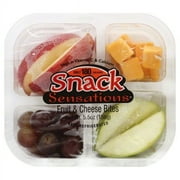 Snack Fresh Sliced Fruit & Cheese Snack Tray with Tart Green Apples, Grapes & Cheese, 5.5 oz Tray