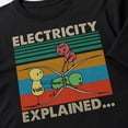 thumbnail image 4 of Electricity Explained Graphic T-Shirt, Retro Science Humor Unisex Classic Fit Tee, 4 of 9