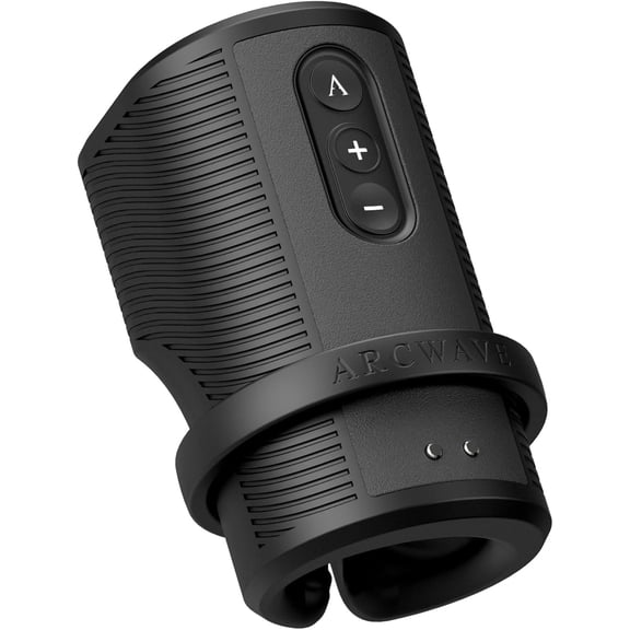 Arcwave Zing Vibrating Male Stroker, Adjustable Fit, Waterproof & Rechargeable, Black