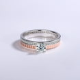 thumbnail image 2 of 1ct Moissanite Engagement Rings for Women D Color VVS1 Clarity Red/Blue/Green Diamond Rings S925 Sterling Silver Rings Gifts Moissanite Wedding Bands with Certificate, 2 of 8