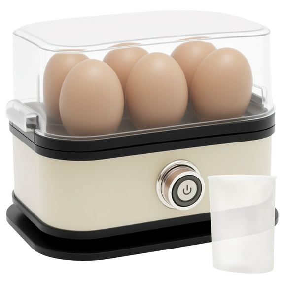 Egg Cooker Electric 6 Eggs Capacity Stainless Steel Boiler Power-saving design Removable for cleaning with Auto Shut Off