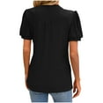 thumbnail image 6 of Kayannuo Blouses for Women Tee Shirts for Women Womens Fashion Print Tops Short Sleeve Out Blouse Funny Round Neck T-Shirt Tops Tank Top, 6 of 7