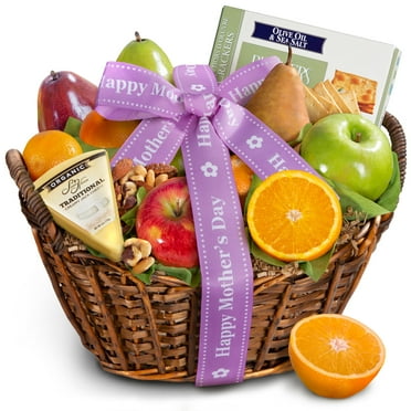 Golden State Fruit Happy Mother's Day Cheese, Nuts & Fresh Fruit Gift Basket, 1 Count