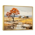 thumbnail image 2 of Designart "Farm Autumn Hues horizon I" Landscapes Floater Framed Canvas Art Print, 2 of 7