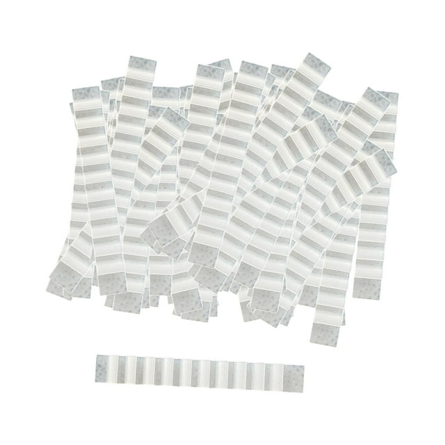Tiras de Silicona para Colgar Con Aletas Sunnimix 100 Uds Empuñaduras Adhesivas para Ropa Color Blanco 10x90mm