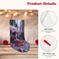 thumbnail image 4 of KLL Gothic Red Skull Cemetery for 18" Christmas Stocking Snowman Xmas Stocking Holiday Christmas Decoration Gifts for Family Kids, 4 of 8