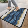 thumbnail image 4 of Blue Gold Wave Marble Pattern Door Rugs,Washable Non Slip Door Mats Indoor,Decorative Door Mats,Entry Mat Indoor for Entrance,Bedroom,Kitchen,Bathroom,30"x17", 4 of 6