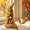 thumbnail image 5 of Yyuenw Vintage Linen Fall Faceless Gnome Ornament Sunflower Girl Maple Boy Thanksgiving Farmhouse Table Home Party Decor, 5 of 8