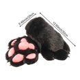 thumbnail image 6 of Byfri Black Furry Cat Paw Full Finger Mittens, Plush Animal Gloves for Themed Festivities, Black 32x24cm, 6 of 7
