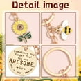 thumbnail image 5 of MOQIN Key Chain -Sunflower Keychains Gifts for Women,Sunflower Inspirational Keyring,Friendship Sunflower Keychain Gifts,Sunflower Bee Keychain for Women Bag Purse Wallet,Graduation Gift, 5 of 9