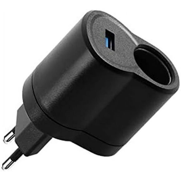 Car Cigarette Lighter, Car Power Adapter Converter AC to DC Power Voltage Car Charger Cigarette Lighter 220v to 12v Mains Charger,EU Plug