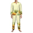 thumbnail image 3 of Uemuo Sunflowers On A Yellow Background Pattern 2-Piece Loungewear Set - Men’s Soft Sleepwear, Cozy Winter PJs, Comfy Sleep Set-XX-Large, 3 of 7
