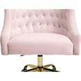 thumbnail image 5 of Meridian Furniture Arden Swivel Adjustable Pink Velvet and Gold Office Chair, 5 of 12