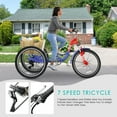 thumbnail image 2 of Slsy Adult Folding Tricycle for Adults, 7 Speed 20/24/26 inch 3 Wheels Bikes with Basket, Foldable Tricycle for Adults, Women, Men, Seniors, 2 of 7