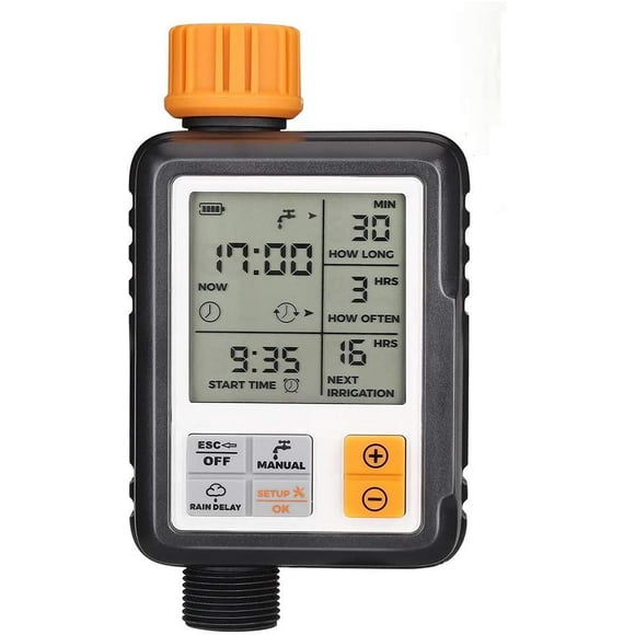 Water Timer Digital Programmable Garden Faucet Automatic Hose Faucet Sprinkler Timer Irrigation Sprinkler System Controller,JUN