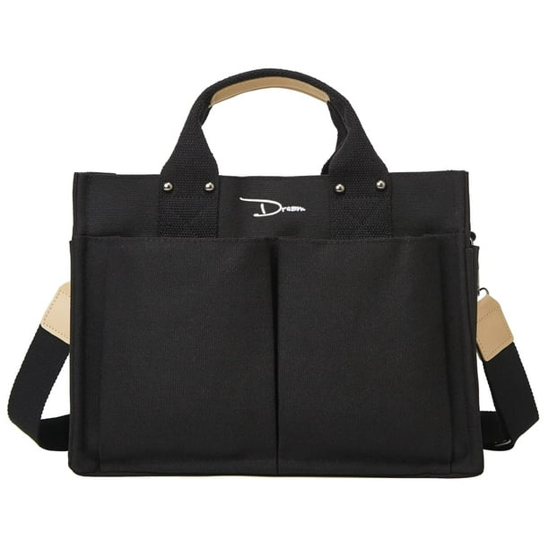 Bolsa de lona con asa - Bolsa de mamá, bolso de mensajero de gran capacidad