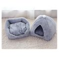 thumbnail image 2 of ShenMo Large Rabbit Cave Bed Bunny Warm Tent House Small Animal Triangle Hideout for Rabbit Bunny Guinea Pig Ferret ( Grey), 2 of 4