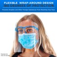 thumbnail image 3 of TCP Global Salon World Safety Face Shields with Blue Glasses Frames (Pack of 10) - Ultra Clear Protective Full Face Shields to Protect Eyes, Nose, Mouth - Anti-Fog PET Plastic, Goggles, 3 of 6