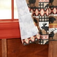 thumbnail image 5 of Estate View™ Moose Lodge Light Filtering Rod Pocket Curtain Panel Pair, 38"x84", Brown Black, 5 of 8