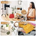 thumbnail image 6 of Uxcell 2 Pcs Drawstring Makeup Pouch, 7.3" Canvas Cosmetic Bag Women's Make Up Bags Toiletry Organizer for Travel Toiletries Accessories, Light Green, 6 of 7